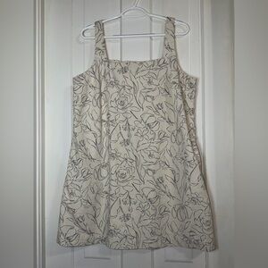 Women's XL a new‎ day Cream Floral Midi Dress, summer, sundress